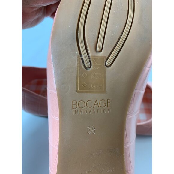 NWOB Coucou Suzette X Bocage Pink Embossed Ballet Flats Size 38 - Picture 7 of 10